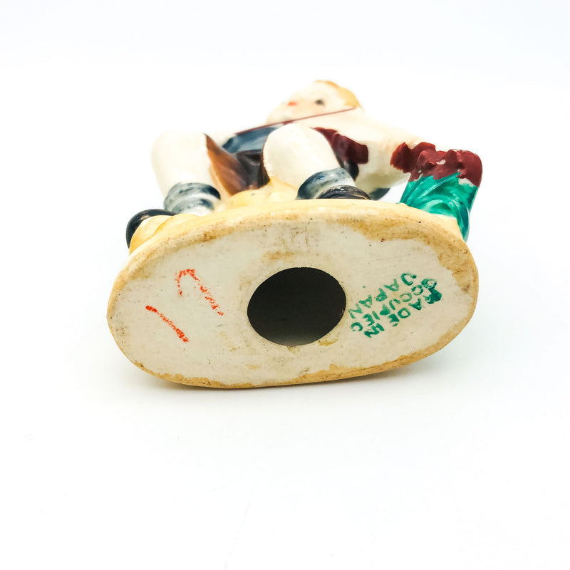 Occupied Japan Figurine Kewpie Musician Music Boy Playing Fiddle Violin 4" Cpy3