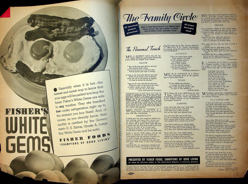 The Family Circle Magazine August 15 1941 George Bernard Shaw, Ginger Rogers 2