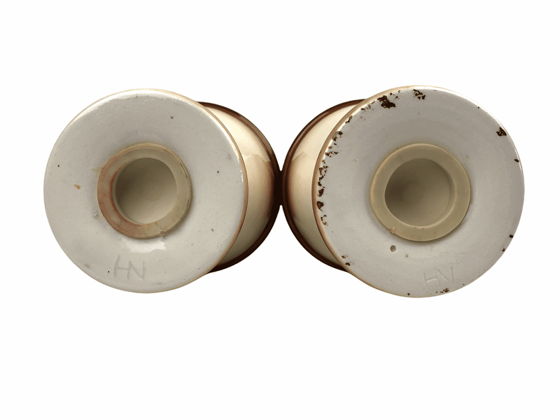 Large Pawn Chess Ceramic Salt & Pepper Shakers 10" Tall Vintage Signed HN 7