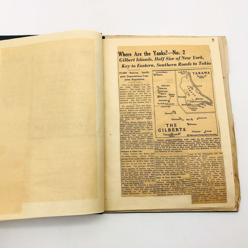 WW2 Scrapbook Newspaper Clippings Where Are The Yanks Star National Geographic 4
