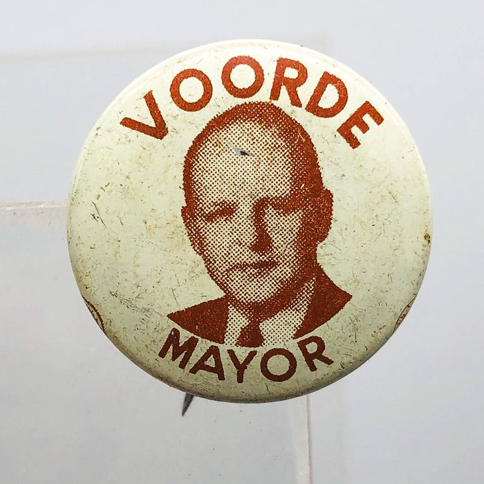 Voorde for Mayor Button Pin .75" South Bend Indiana Political Campaign Edward 1