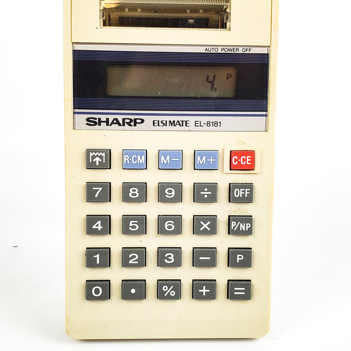 Sharp Elsimate EL-8181 Calculator 8 Digit Thermal Printing | WORKS