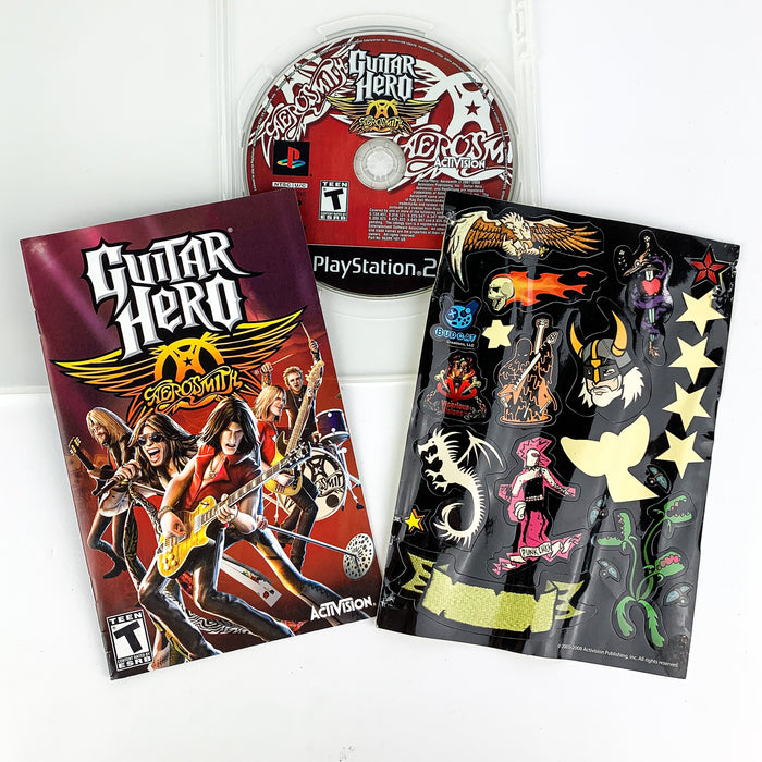 Guitar Hero: Aerosmith (Sony PlayStation 2, 2008) Disc & Manual