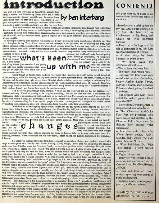 Interbang Fanzine 1997 # 6 Indiana Hardcore Fest, Anti-Racist Action 2