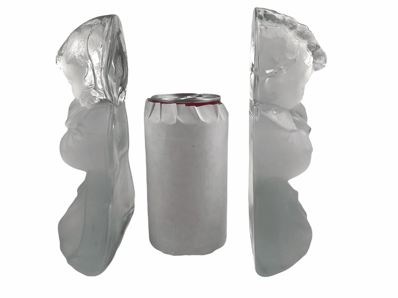 Praying Children Viking Glass Bookends Boy & Girl Figurines Sculptures Prayer 9