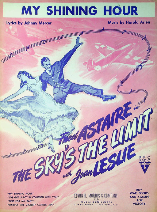 Fred Astaire Sheet Music The Sky's The Limit Musical My Shining Hour 1942 WW2 1