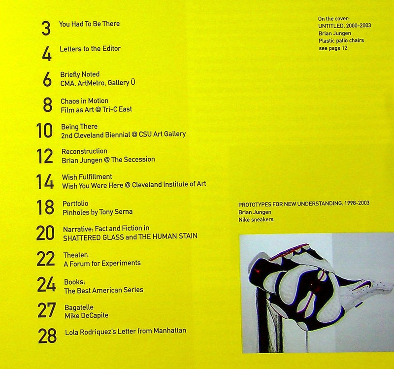 Angle Magazine Dec 2003 Reconstruction, CSU Biennial, Wish You Were Here 2