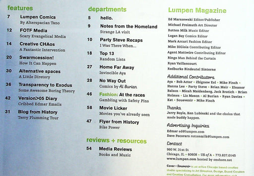 Lumpen Magazine 2005 # 96 Focus on the Family Media, Swarmcession 2