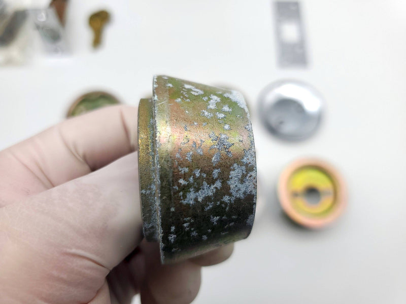 Kwikset Single Cylinder Deadbolt Satin Chrome Model 881 Auxiliary with Blank NOS