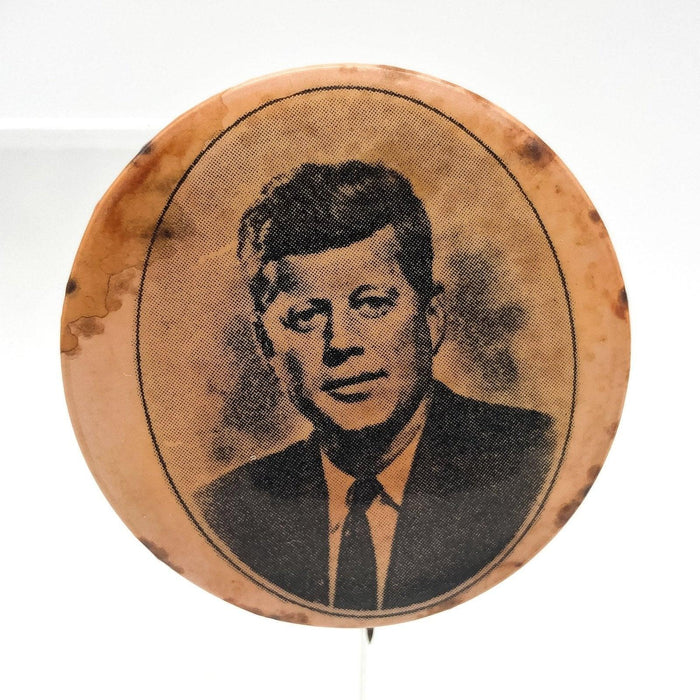 President John F Kennedy JFK Button Picture Pinback 1.5" Black White REPRODUCTIO 1