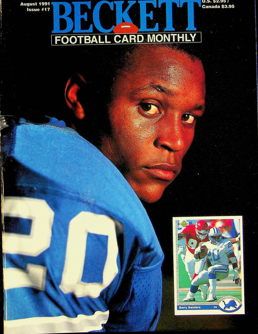 Beckett Football Magazine August 1991 # 17 Barry Sanders Derrick Thomas 1