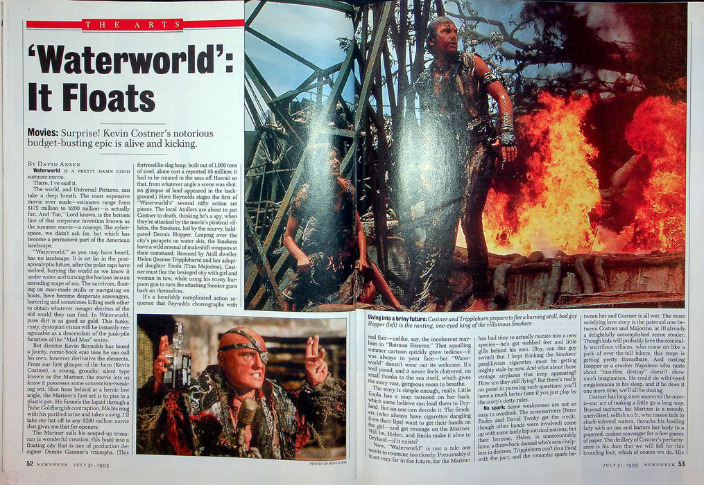 Newsweek Magazine July 31 1995 War In Bosnia Waterworld Debut Kevin Costner Star