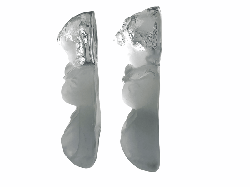 Praying Children Viking Glass Bookends Boy & Girl Figurines Sculptures Prayer 5