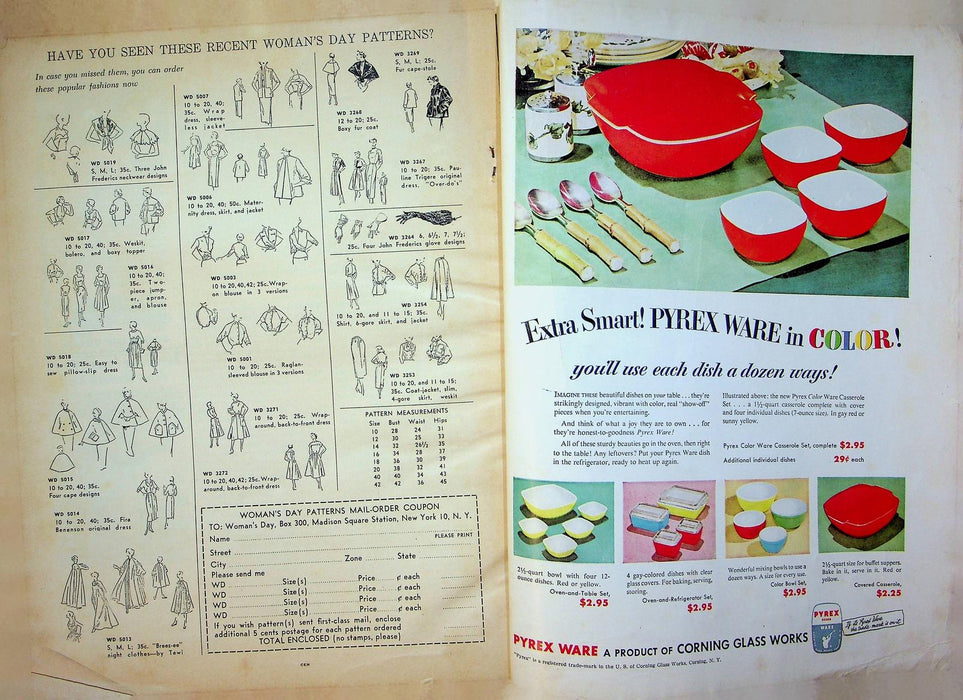 Womans Day Magazine November 1951 Fontana Dress Sewing Pattern Thanksgiving Idea 6