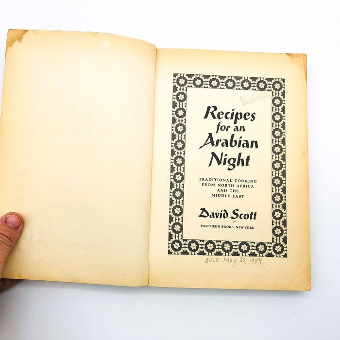 Recipes For An Arabian Night Paperback David Scott 1984 North Africa Cookbook 7