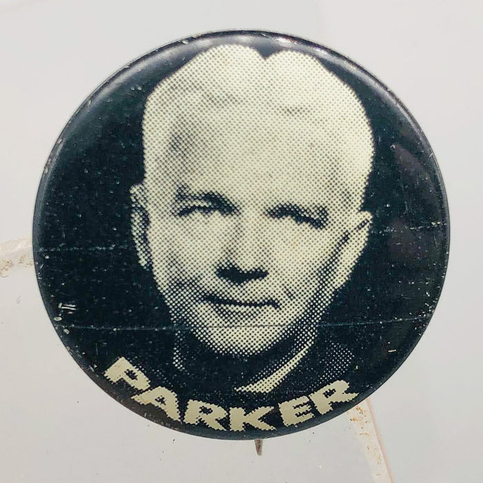 Parker Political Campaign Button Pin .875" Lithographers Union Label Vintage 22