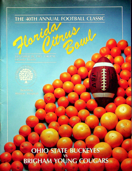 Florida Citrus Bowl 1985 Program Ohio State Buckeyes Vs. Brigham Young Cougars