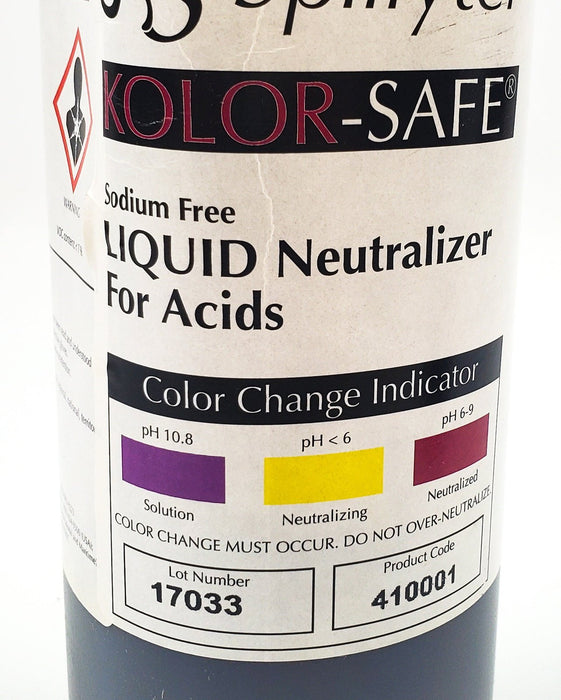 Acid Neutralizer Spilfyter Kolor-Safe Liquid Neutralizer 1/2 Gallon 64oz 2