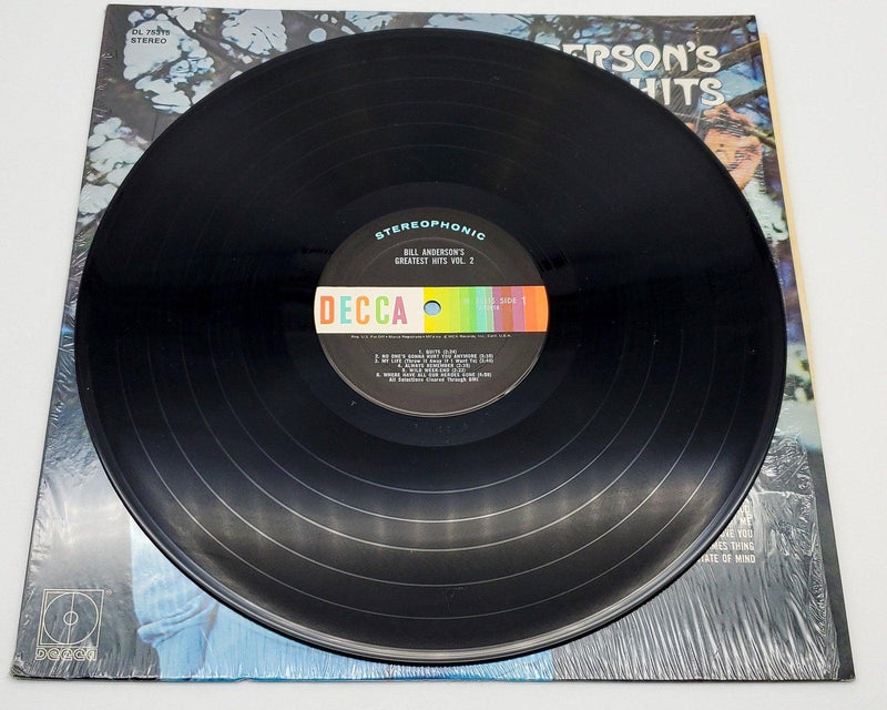 Bill Anderson Bill Anderson's Greatest Hits, Vol. 2 33 RPM LP Record Decca 1971 5