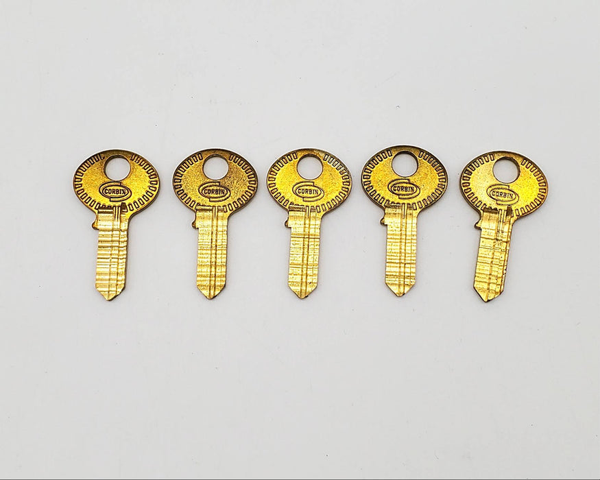 5x Corbin 8632C R34 Key Blanks Brass USA Made Vintage NOS 3