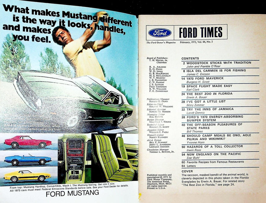 Ford Times Magazine February 1973 Woodstock Vermont '73 Maverick Bumper System