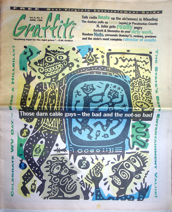 Graffiti Magazine June 1998 West Virginia Entertainment Guide Talk Radio Shows