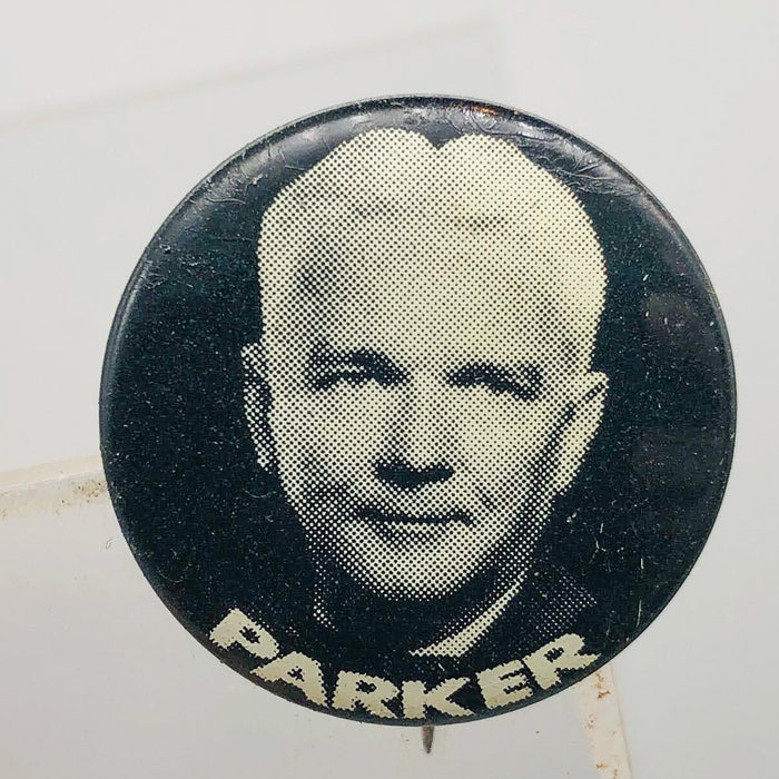 Parker Political Campaign Button Pin .875" Lithographers Union Label Vintage 4