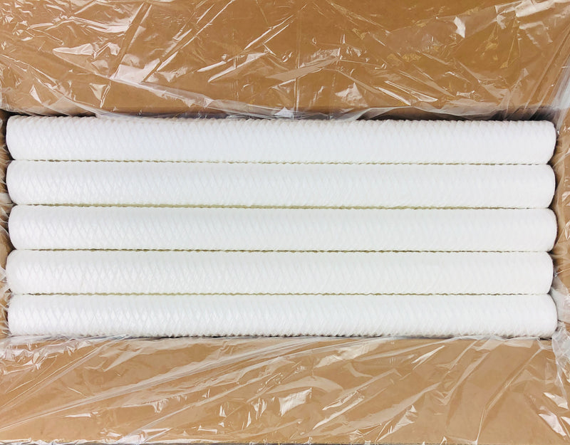 15pk String Wound Filter Cartridge 30"x2.5" 1 Micron Sediment Water P M39R30S