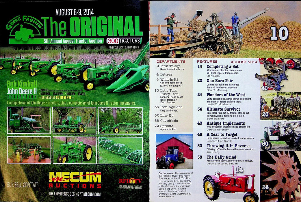 Farm Collector Magazine August 2014 Vol 17 # 1 Rare Hart-Parr