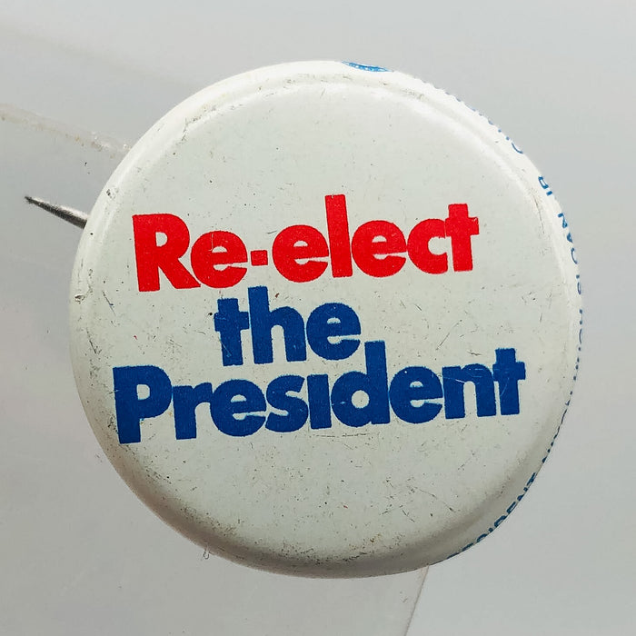 Vintage Re Elect President Nixon Button 1" Pinback Finance Committee Union 2