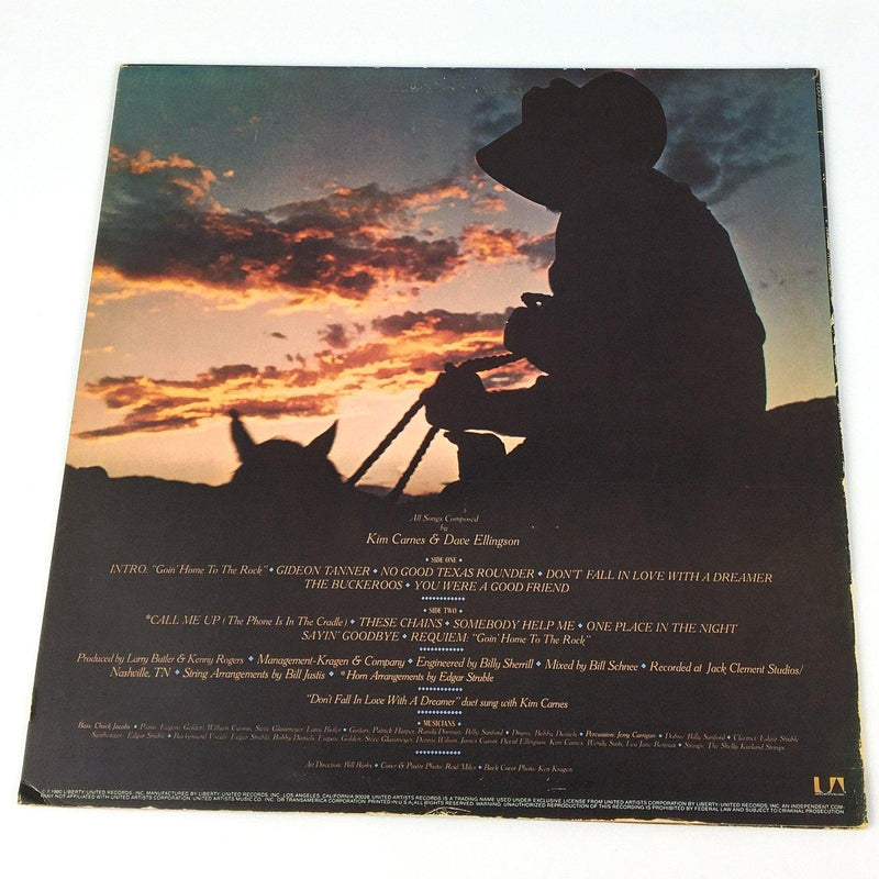 Kenny Rogers Gideon Record 33 RPM LP LOO-1035 United Artists 1980 2