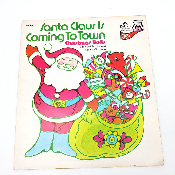 Santa Claus Is Coming To Town 45 RPM EP Record Mr. Pickwick MPX-8 1