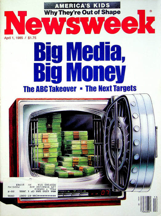 Newsweek Magazine April 1 1985 ABC TV Network Purchase Bernhard Goetz Trial NYC 5