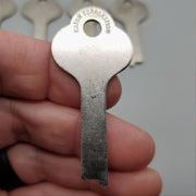 5x Yale R381 1/2-N ST Key Blanks Flat Steel Vintage USA Made NOS 2