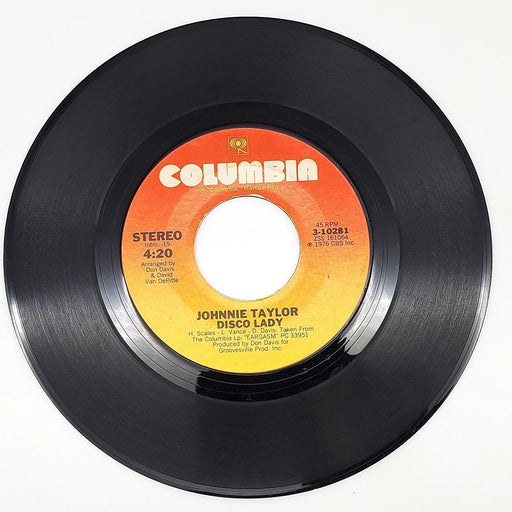 Johnnie Taylor Disco Lady 45 RPM Single Record Columbia 1976 3-10281 1