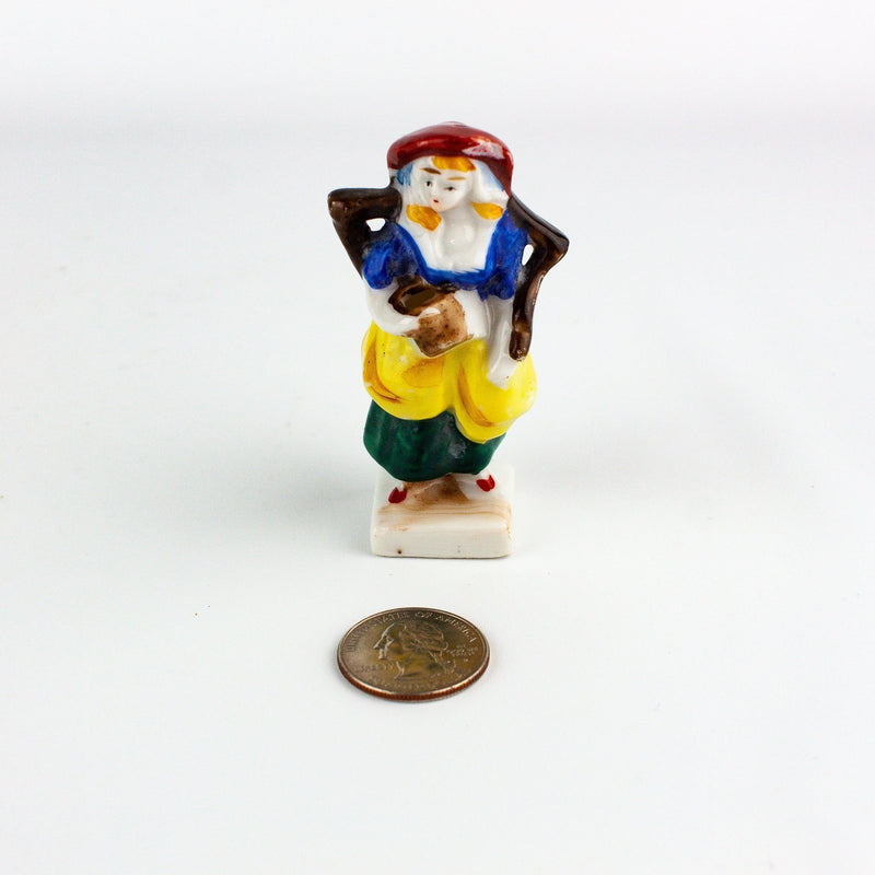 Occupied Japan Mini Dutch Woman Single Bud Vase 3 Inches 5