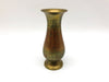 Vintage Solid Brass Vase Etched Enamel Floral Pattern 6in Tall Hand Engraved 4