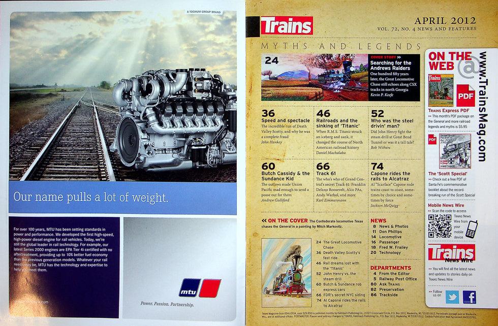 Trains Railroading Magazine April 2012 Vol 72 No 4 Railroading's Greatest Myths