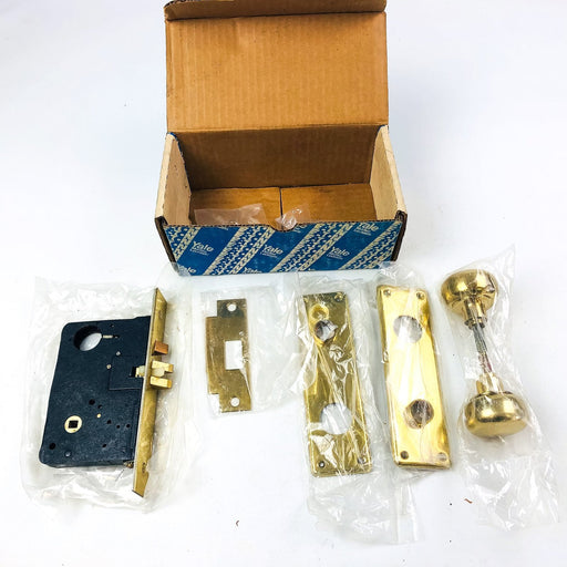 Yale Mortise Lockset Door Knob CE 8646 1/4 LH US03 Bright Brass New Old Stock 1
