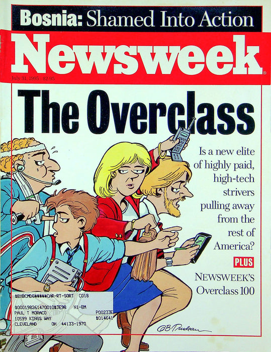 Newsweek Magazine July 31 1995 War In Bosnia Waterworld Debut Kevin Costner Star