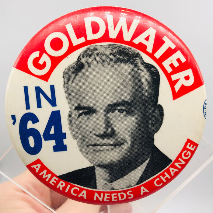 Barry Goldwater Button 3" Presidential Candidate 1964 America Needs A Change