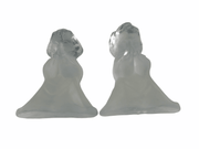 Praying Children Viking Glass Bookends Boy & Girl Figurines Sculptures Prayer 7
