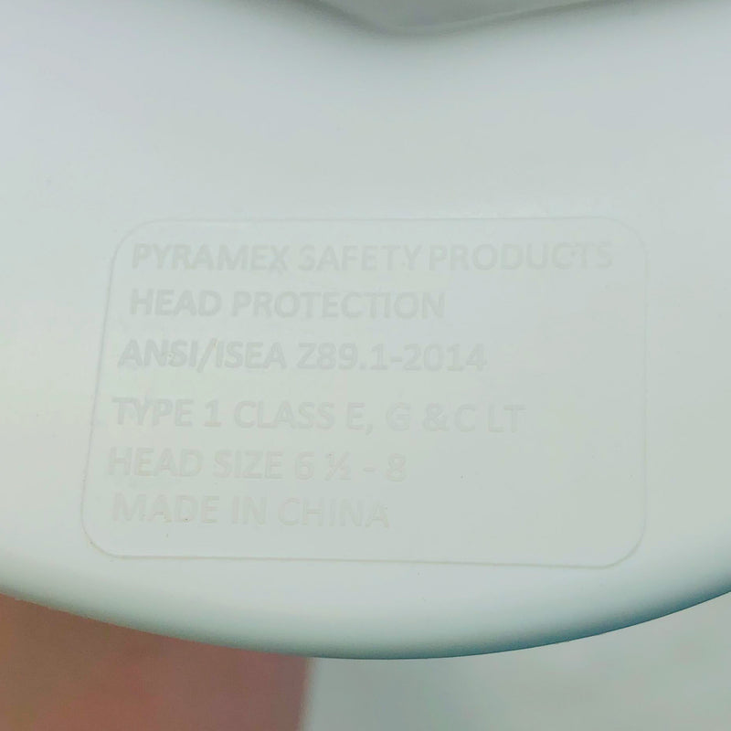 White Hard Hat Cap Type 1 Ansi Suspension 6pt Ratchet Pyramex HP 16110 SL Series 12