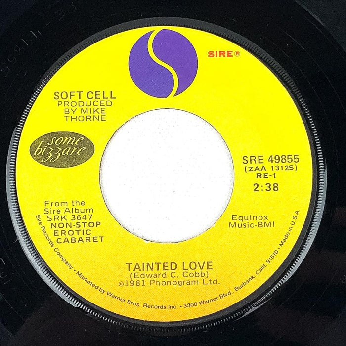 Soft Cell 45 RPM 7" Record Tainted Love / Memorabilia Sire 1981 1