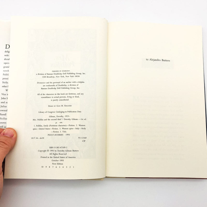 Mrs. Pollifax And The Second Thief HC Dorothy Gilman 1993 CIA Grandma 1st Editio 8