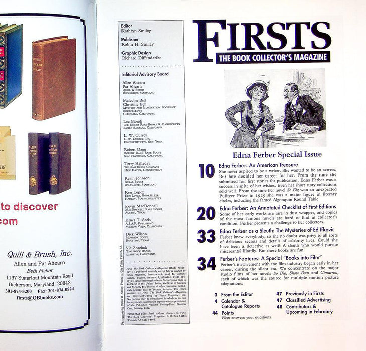 Firsts Magazine January 2014 Vol 24 No 10 Ferber & Kaufman Specials 2