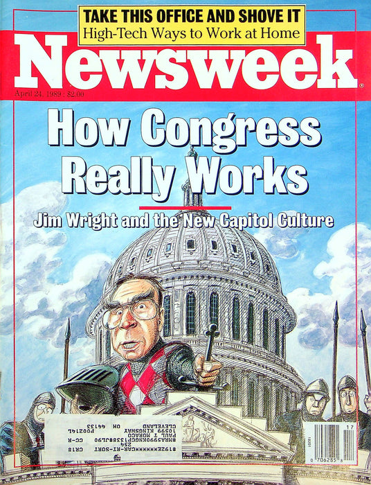 Newsweek Magazine April 24 1989 Jim Wright Scandal Peru Shining Path Guerrillas