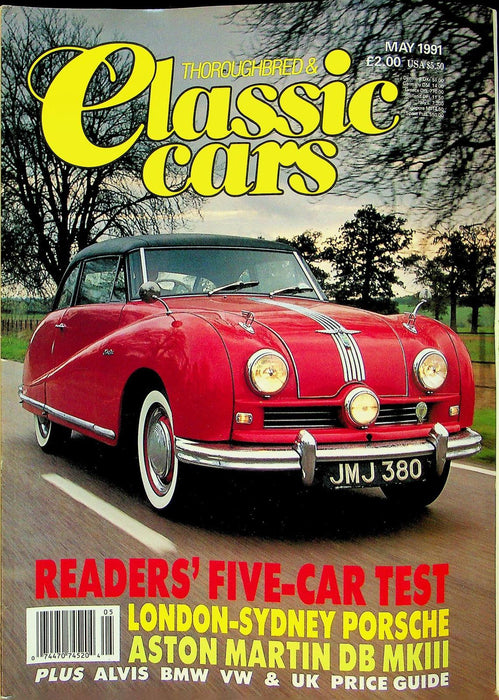 Thoroughbred & Classic Cars Magazine May 1991 Vol 18 No 8 Readers' 5 Car Test