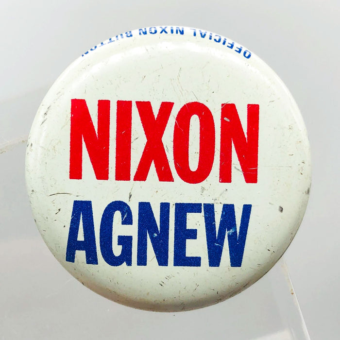 Nixon Agnew Button 1.25" Political Pin Presidential Campaign Feeley & Wheeler 3