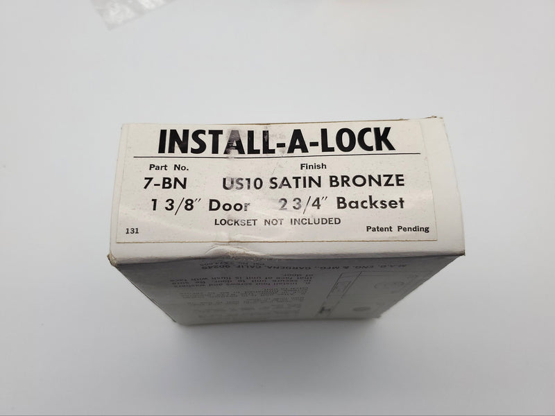 MAG Install A Lock Door Reinforcer Satin Bronze 7-BN 1-3/8 DR 2-3/4 BS NOS